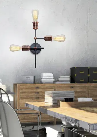 Stropní lampa Kirimu 3xE27 černá