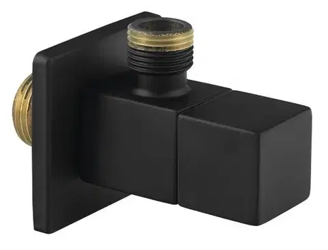 SAPHO Rohový ventil hranatý, 1/2"x3/8", černá mat SL115