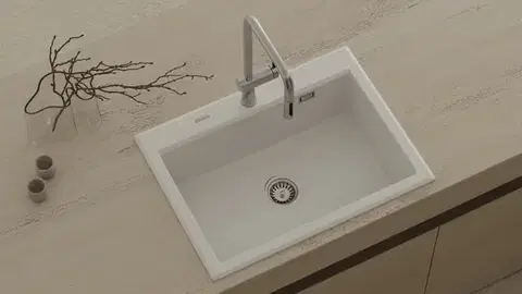 DEANTE Eridan alabaster Granitový dřez ZQE_A103