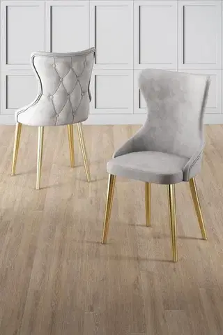 Sada židlí (6 kusů) Alpa - Grey, Gold