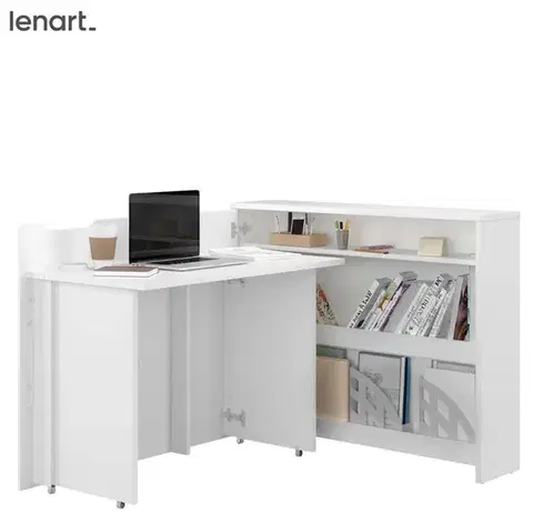 Dig-net nábytek Posuvný stůl Lenart WORK CONCEPT CW-01L | levá Barva: Bílá / bílý lesk