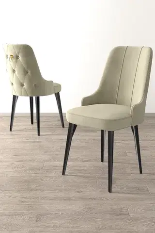 Sada židlí (4 kusy) Newa - Cream, Black
