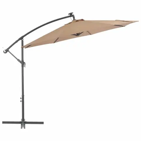 Konzolový slunečník s LED světly Ø 300 cm