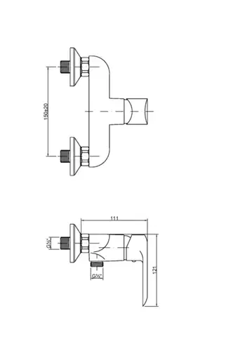INVENA Sprchová baterie SIROS chrom BN-90-001-A