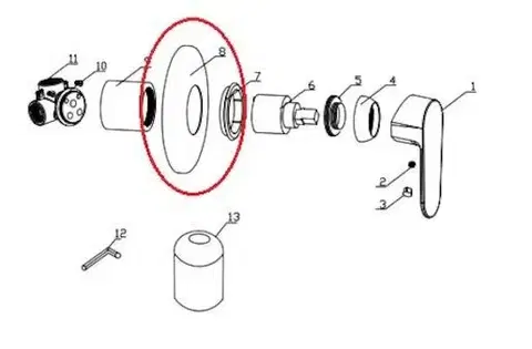 Náhradní rozeta Optima k LU210 NDLU210ROZETA NDLU210ROZETA