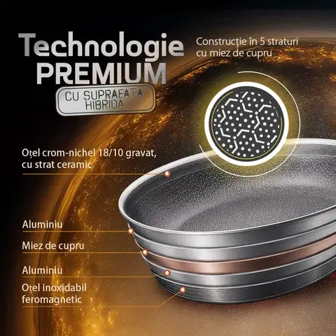 Pánev Ø 24 cm, v: 4,5 cm — Orion Expert Hybrid Multi-Layer Lunasol - 601421