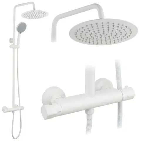 REA Sprchová sada bez výtoku s termostatem Lungo White REA-P6731
