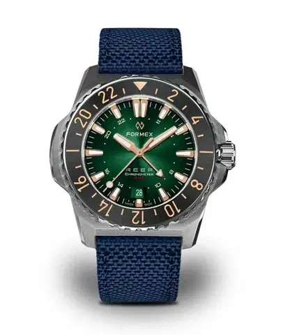 Formex Reef GMT Automatic Chronometer Green Dial with Rose Gold