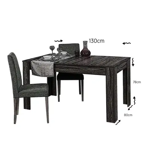 Extendable Dining Table Oblo - Walnut