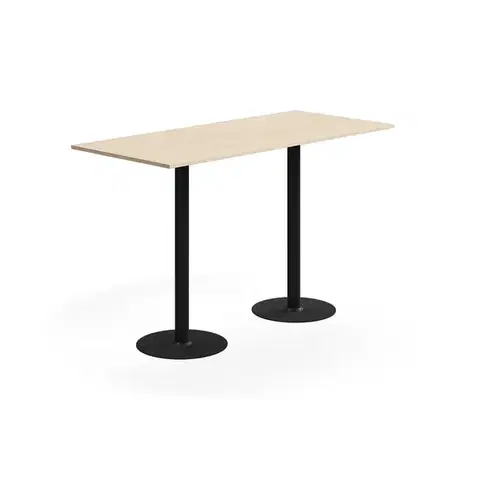 Barový stůl ALVA, 1800x800x1100 mm, vysokotlaký laminát, černá/bříza