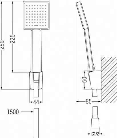 MEXEN/S R-45 sprchová souprava, chrom 785455052-00