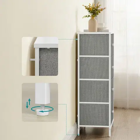 Komoda E1031 GREY, 45 cm, S
