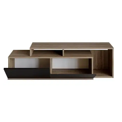 TV stolek Nexera - Walnut, Black