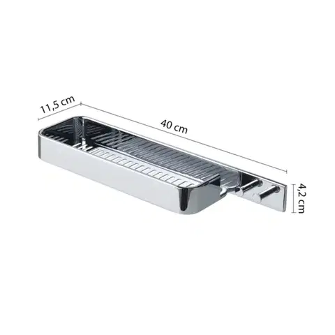 Gedy Il GIGLIO police do sprchy, 400x42x115mm, chrom A91813