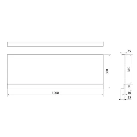 POLYSAN DEEP PLAIN NIKA panel 100x36cm 84825