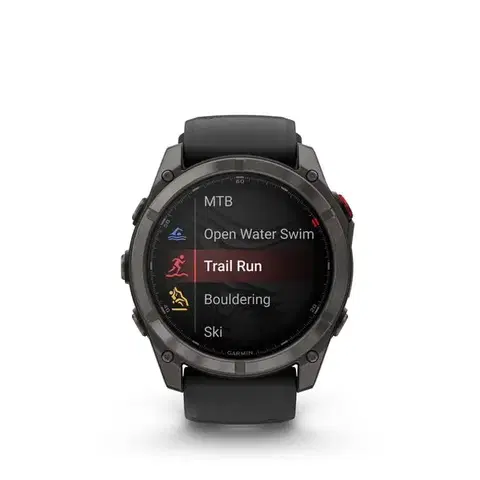 Garmin fēnix® 8 Pro – 51 mm, AMOLED Sapphire, Carbon grey DLC titanium se silikonovým řemínkem Black/Pebble Grey 010-03199-01