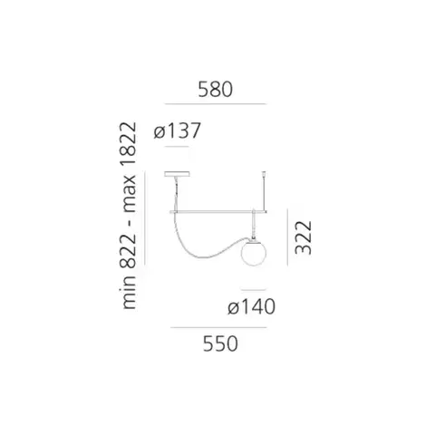 Artemide závěsné svítidlo nh S1 14 Design Collection E14 max 5 W