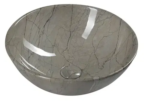 SAPHO DALMA keramické umyvadlo na desku, Ø 42cm, grigio 113