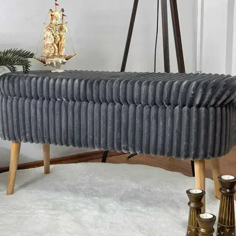 Lavice s úložným prostorem OSLO LINEN TOSCANO