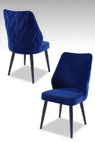 Sada židlí (4 kusy) Pufi - Sax Blue, Black