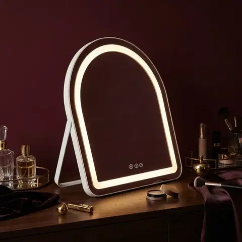 REA Zrcadlo LED GLAM White 40x45cm HOM-12018