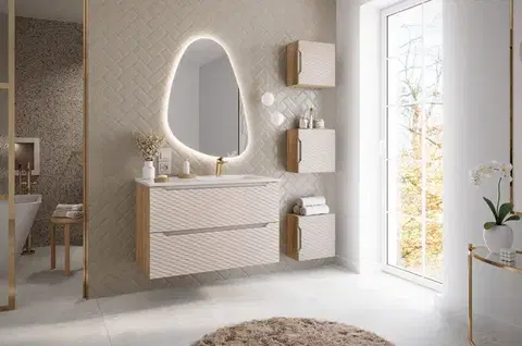 ArtCom Keramické umyvadlo GO2 90 L | bílý lesk 90 cm