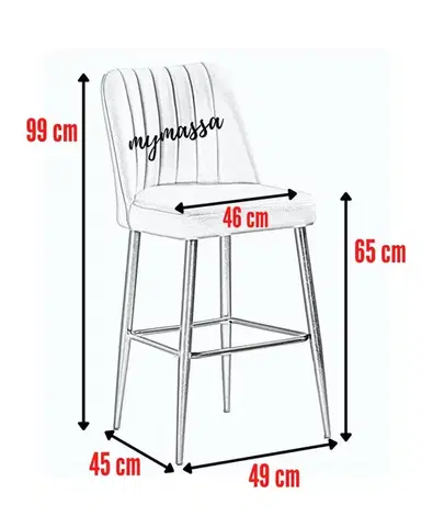 Bar Stool Set (4 Pieces) Vento - Anthracite