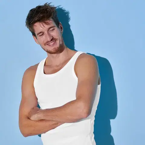 Sada 6 bílých spodních tílek