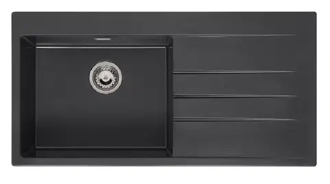 Granitový dřez Reginox Breda 10, R33586, Black Silvery R33586