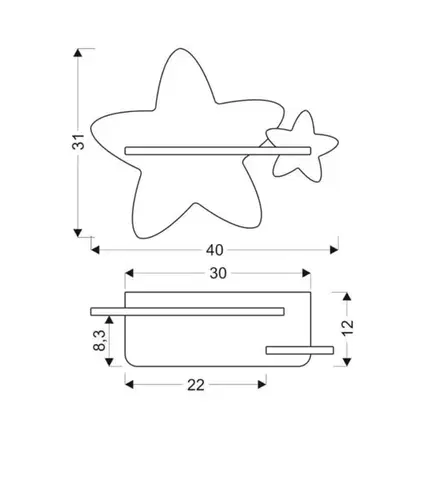 Dětská lampička STAR LED Candellux