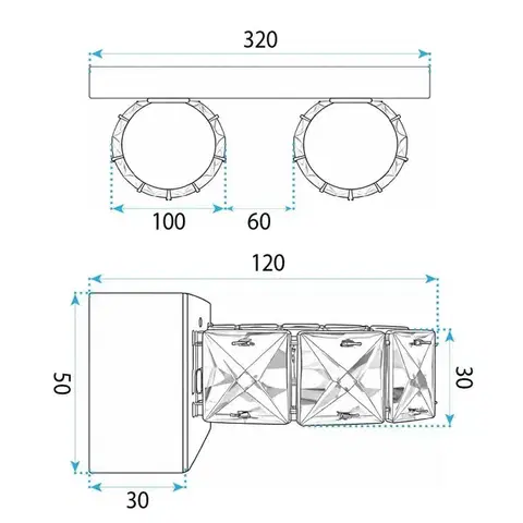 REA Nástěnné svítidlo LED APP1936-2W CHROME OSW-66070