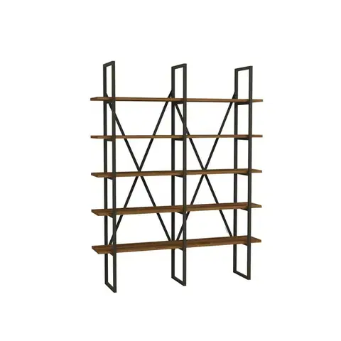 Regál Burgaz Black and Walnut
