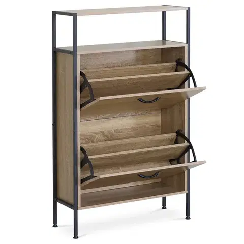 Botník s policemi G1007 OAK, dub, 2 patra