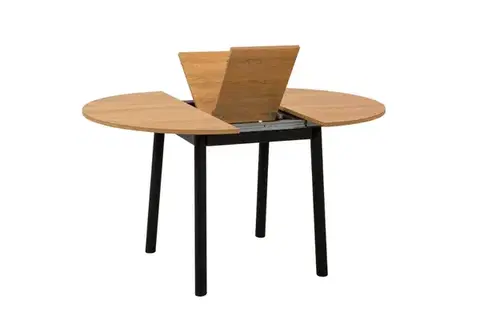 Extendable Dining Table Oliver - Oak, Black