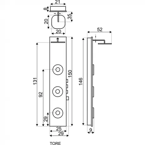 KERRA Sprchový panel s hydromasáží Tore (bílý) 5907548105509