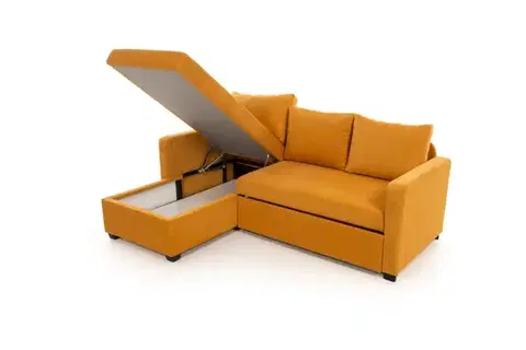 Rohová rozkládací pohovka Kado - Mustard