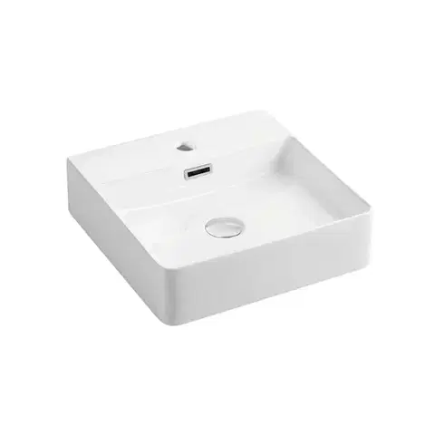 Mereo Umyvadlo na desku i zavěšení s přepadem, Trino, 420x425x130 mm, keramické pro zaslání balíkem UC424212P