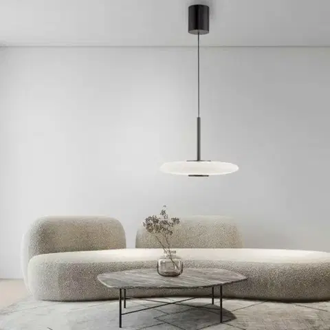 PAUL NEUHAUS Závěsné svítidlo PURE E-Vitrum LED 8W 2700-5700K + LED 10W 2700-5700K hnědá / opál 2084-34