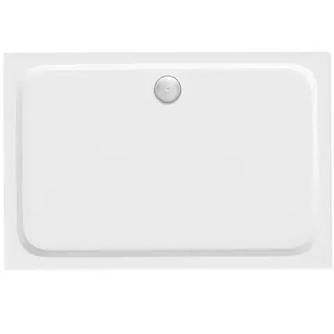 REA/S Sprchová akrylová vanička Belmond White 80x100 Krytka kartáčovaná měď KPL-04372