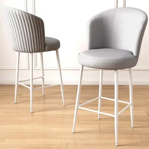 Bar Stool Set (4 Pieces) Uras - Grey, White