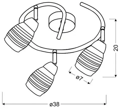 Stropní svítidlo Jubilat Spiral E14 LED chrom