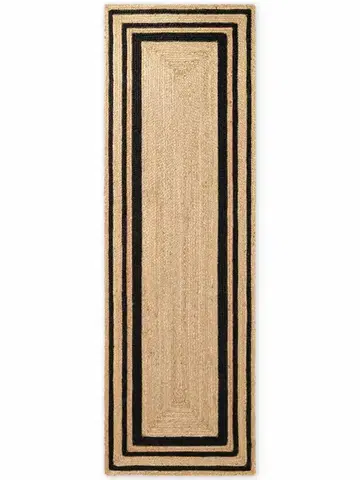 Hanse Home, Běhoun Looma 106302 Natural Gold Black, 80x250, béžová, chodba / předsíň