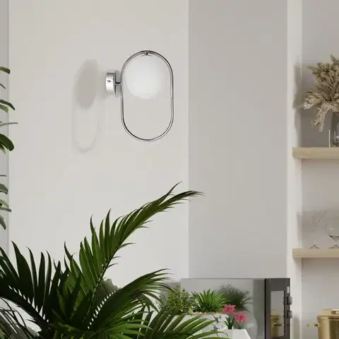 Nástěnná lampa Cordel chrom 1x28W G9 s bílým stínidlem