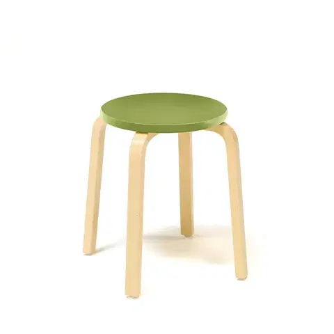 Stolička NEMO, výška 430 mm, bříza, zelená