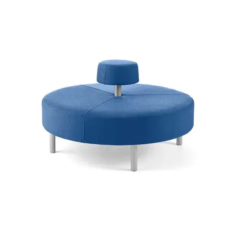 Kulatá sedačka DOT, kruhové opěradlo, Ø 1300 mm, potah Medley, blankytně modrá