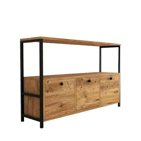 Konzolový stolek Nero v2 - Atlantic Pine, Black