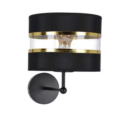 Nástěnná lampa Andy, černá, stínidlo 1x40W E27