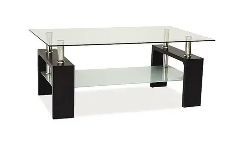 Kasvo ISA BASIC II konfečrenční stůl 110x60 sklo / nohywenge