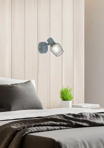 Nástěnná lampa 1X40W E14 šedá VIKING
