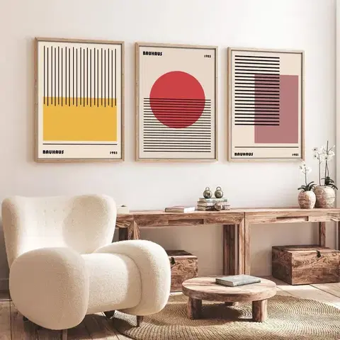 Dekorativní rámovaný obraz z MDF (3 kusy) Huhu250 - 50 x 70